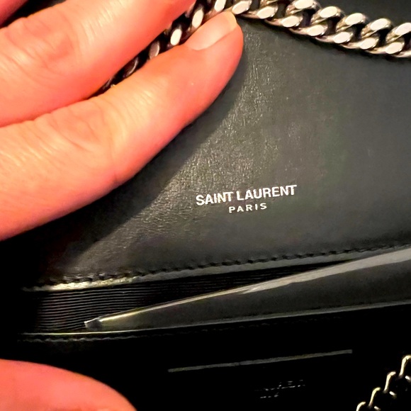 BNWT YSL Kate Monogram Small Heart-Studded Black Leather Crossbody Bag - Picture 4 of 7